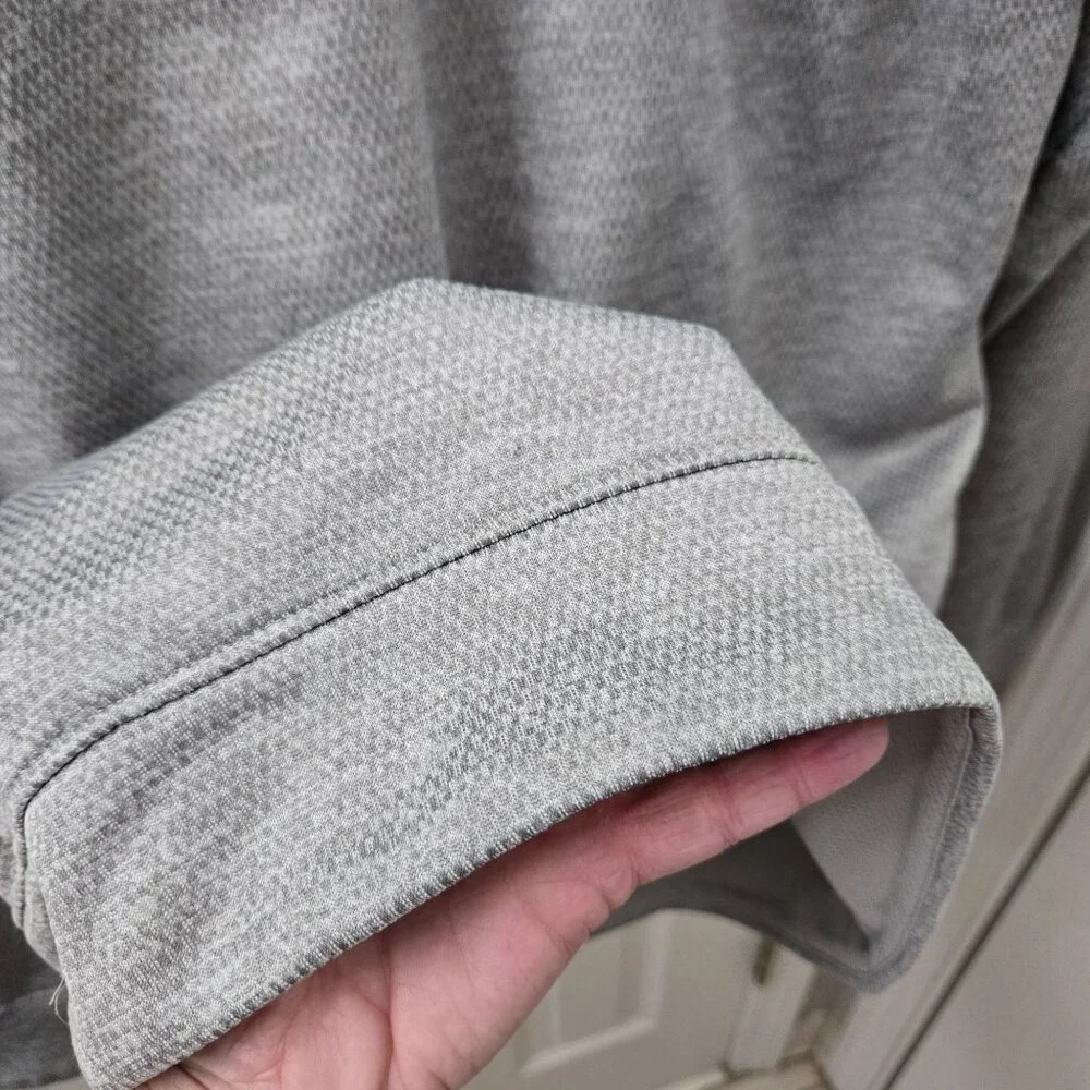 Adidas Mens Gray Hooded‎ Sweatshirt Size Medium Hoodie Athletic Athleisure *FLAW